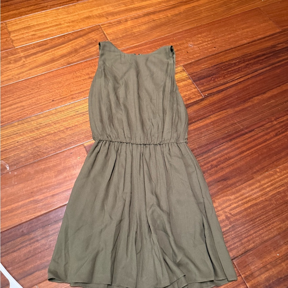 Alice + Olivia Olive Green Mini Dress